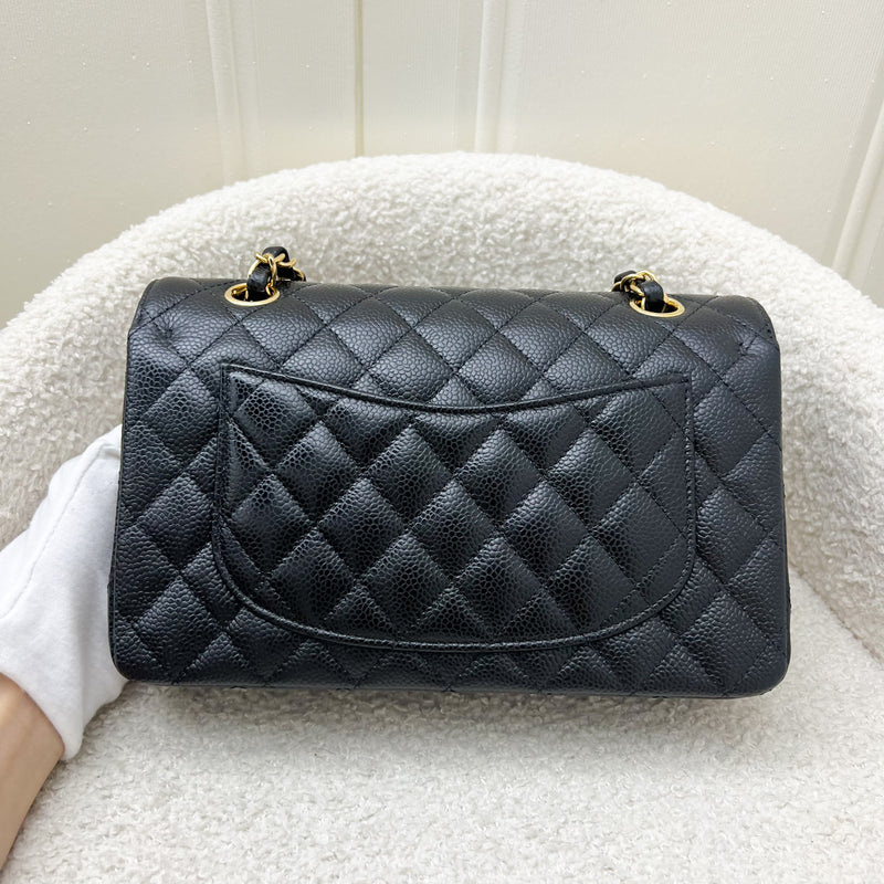 Chanel Small Classic Flap CF in Black Caviar and GHW