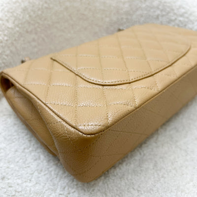 Chanel Medium Classic Flap CF in Beige Caviar and SHW