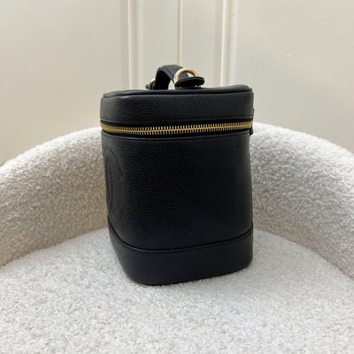 Chanel Vintage Vertical Vanity in Black Caviar and GHW