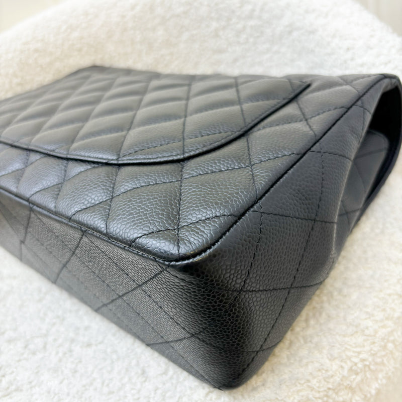 Chanel Jumbo Classic Flap SF in Black Caviar and SHW