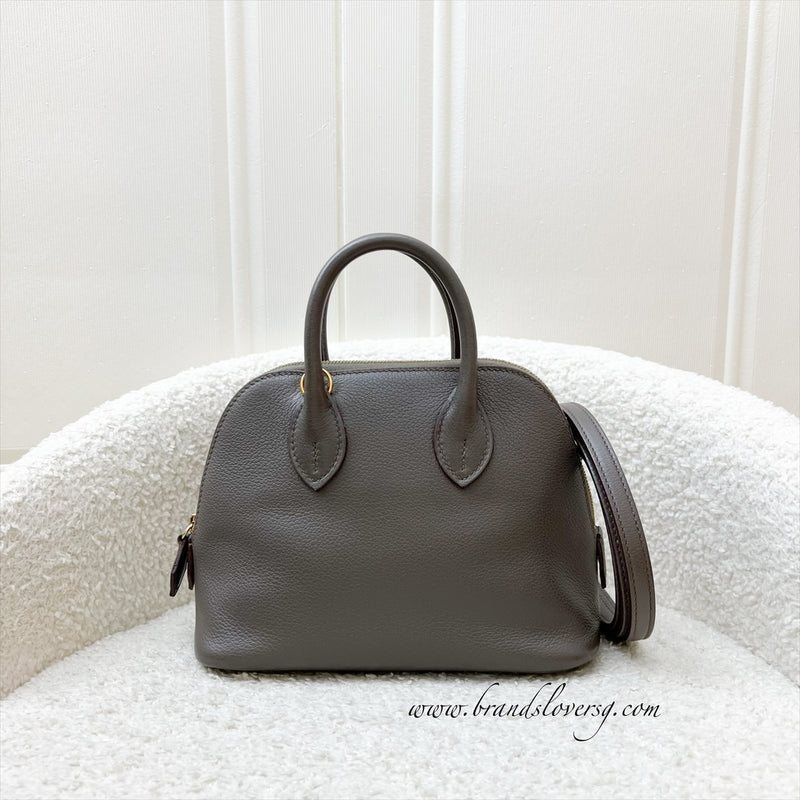 Hermes Bolide 1923 Mini in Gris Etain Evercolor Leather and GHW