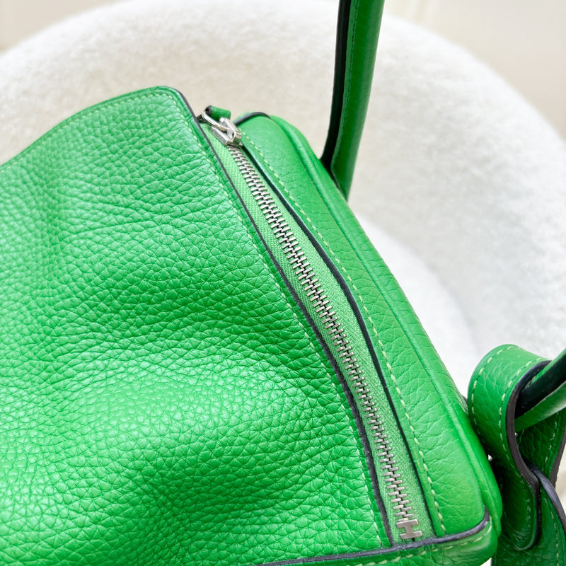 Hermes Lindy 26 in Bambou Green Clemence Leather and PHW