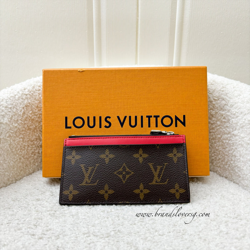 LV Card Holder / Zippy Coin Purse in Monogram and Red Canvas and SHW