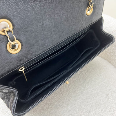 Chanel 16C Two-Tone Day Medium Flap in Distressed Black Caviar and Matte GHW