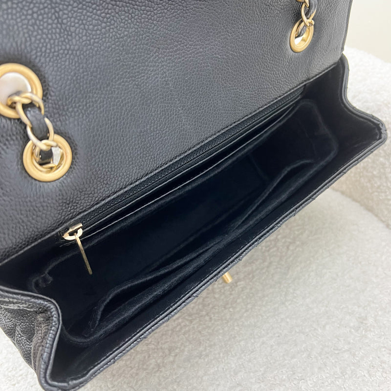 Chanel 16C Two-Tone Day Medium Flap in Distressed Black Caviar and Matte GHW