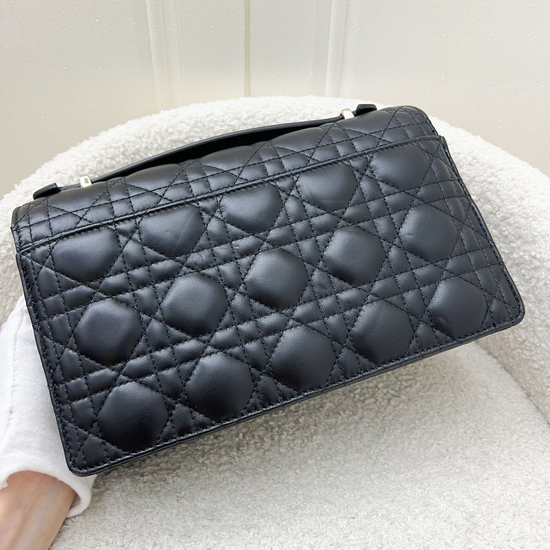 Dior My Dior Top Handle Bag in Black Cannage Lambskin and GHW