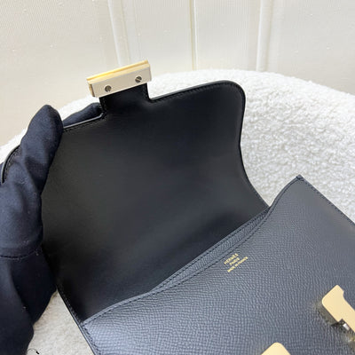 [Stamp K - July 2025] Hermes Constance 18 Mini (Mirror Version) in Noir Black Epsom Leather and Brushed GHW