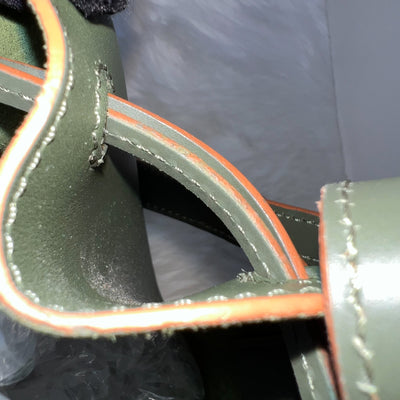 Loewe Balloon Bag in Dark Olive Green Calfskin and GHW