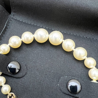 Chanel Classic Bracelet with Pearls and Crystals CC Logo SHW