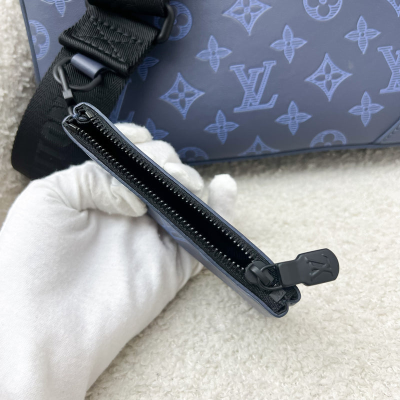 LV DUO Navy Messenger Bag in Monogram Canvas BHW