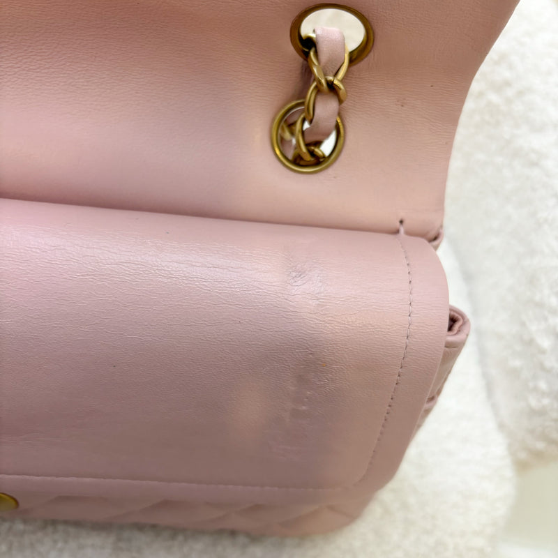 Chanel Vintage Medium Classic Flap CF in Sakura Pink Lambskin and AGHW