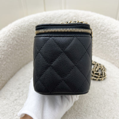 Chanel Classic Small Vanity in Black Caviar and LGHW