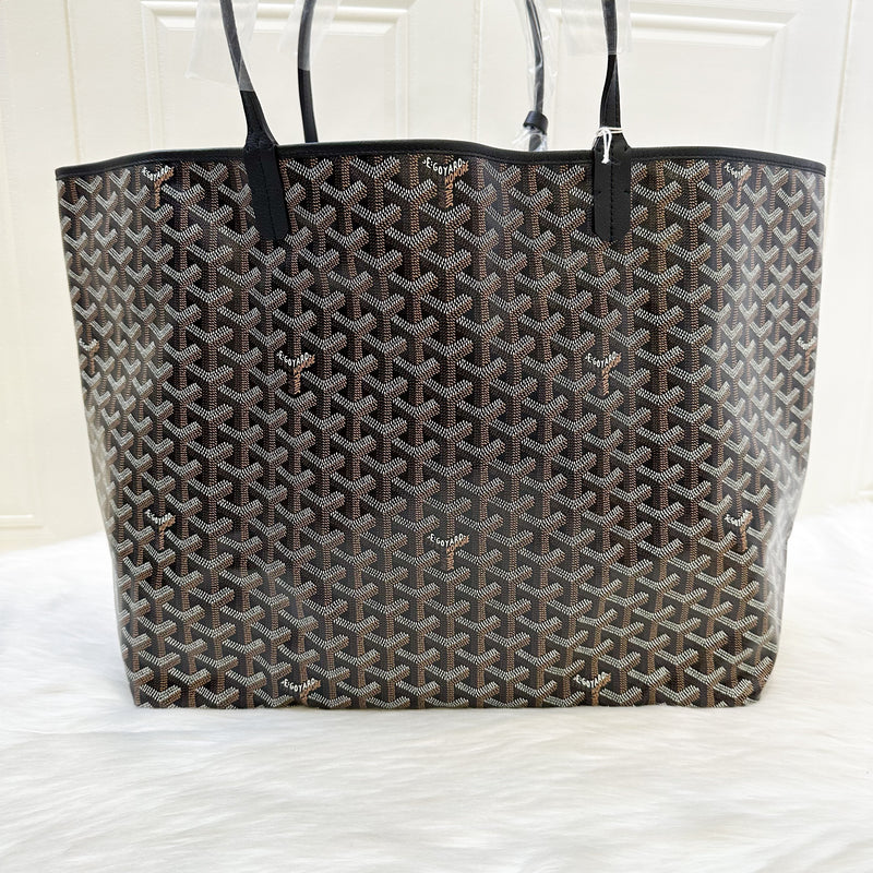 Goyard Saint Louis GM Tote in Black Signature Goyardine Canvas