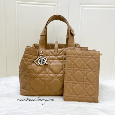 Dior Medium Dior Toujours Bag in Medium Tan Macrocannage Calfskin and GHW