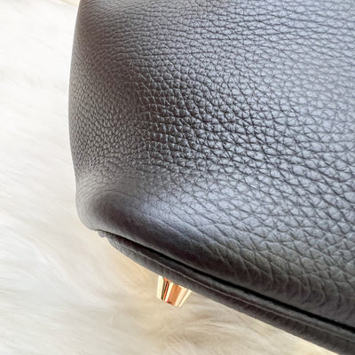 Hermes Picotin 22 in Noir Black Clemence Leather and GHW