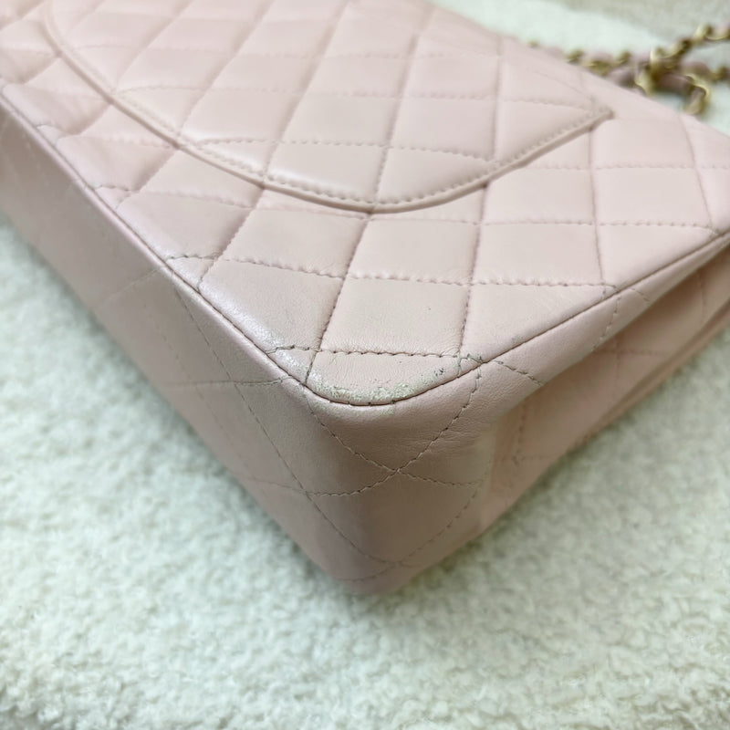 Chanel Vintage Medium Classic Flap CF in Sakura Pink Lambskin and AGHW