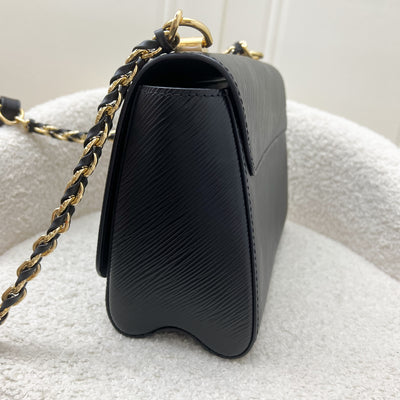 LV Twist MM Shoulder Bag in Black Epi Leather and GHW