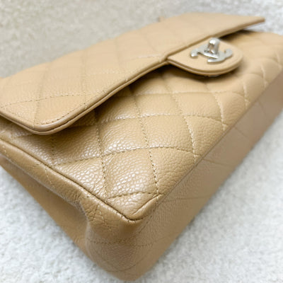 Chanel Medium Classic Flap CF in Beige Caviar and SHW