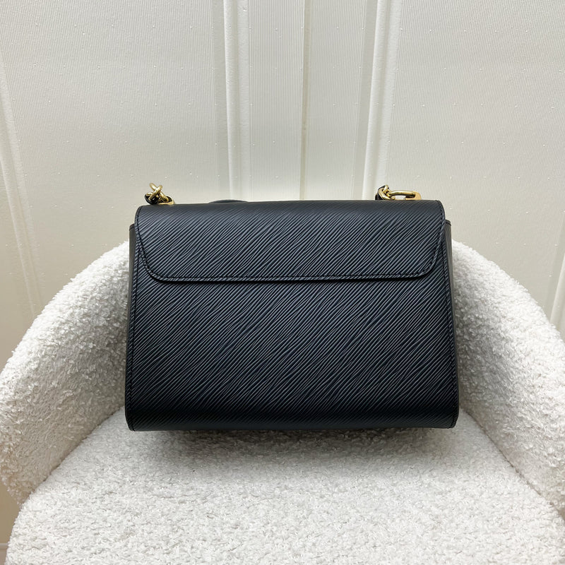 LV Twist MM Shoulder Bag in Black Epi Leather and GHW