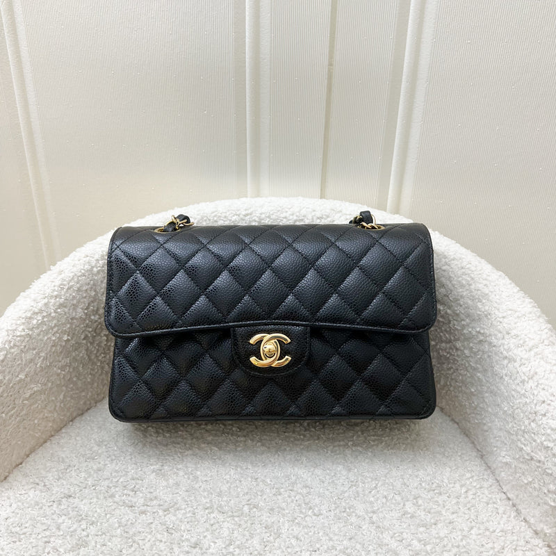 Chanel Small Classic Flap CF in Black Caviar and GHW