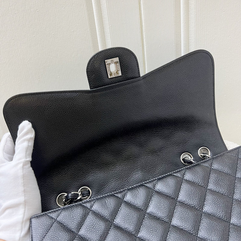 Chanel Jumbo Classic Flap SF in Black Caviar and SHW