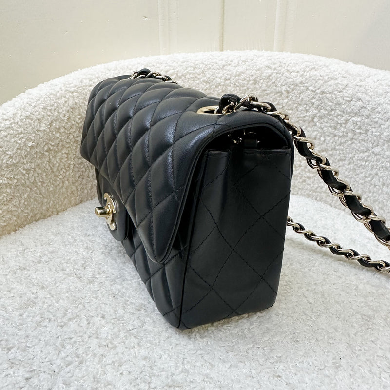 Chanel Classic Mini Rectangle in Black Lambskin and LGHW