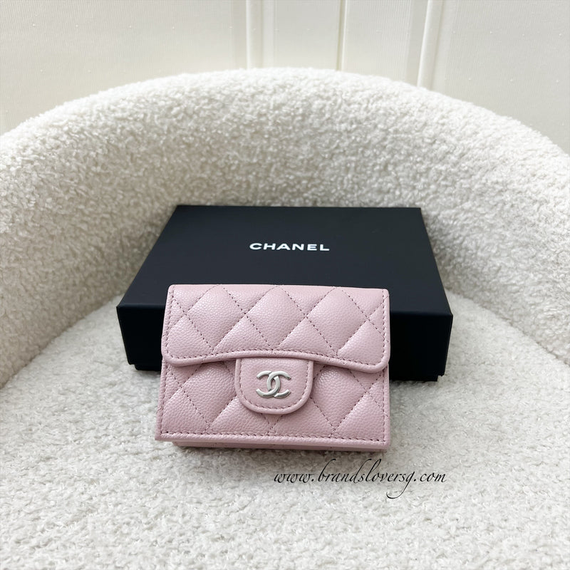 Chanel Small Trifold Compact Wallet in Pink Caviar and LGHW