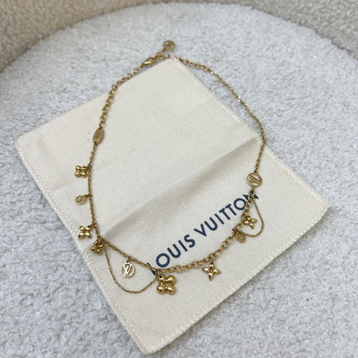 LV Blooming Supple Necklace in Gold Finish Metal