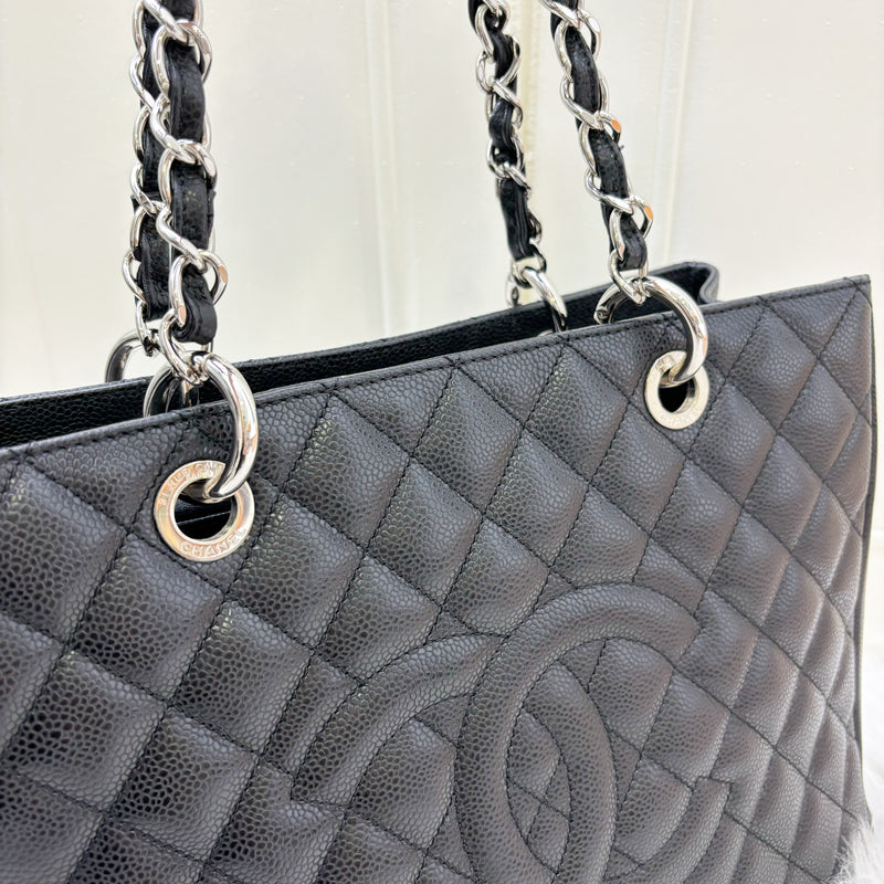 Chanel Grand Shopping Tote GST in Black Caviar and SHW