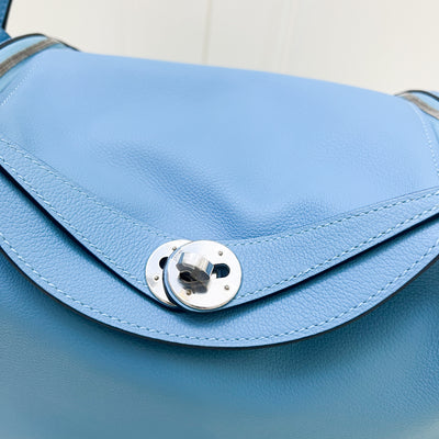 Hermes Lindy 26 in Sky Blue (Likely Bleu Du Nord) Evercolor Leather and PHW