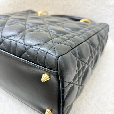 Dior Medium Lady Dior in Black Lambskin and GHW