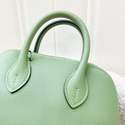 Hermes Mini Bolide in Vert Criquet Evercolor Leather and PHW