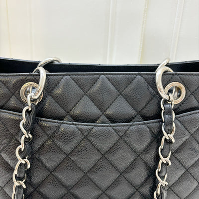 Chanel Grand Shopping Tote GST in Black Caviar and SHW