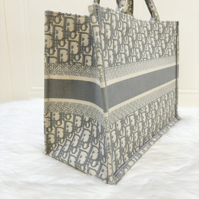 Dior Medium Book Tote in Grey Oblique Canvas