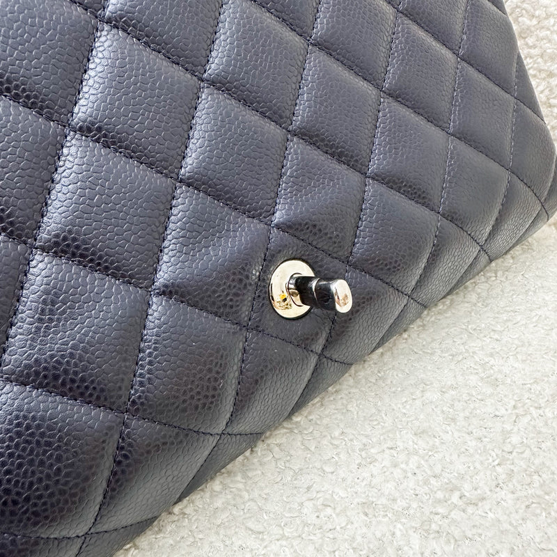 Chanel Timeless Clutch with Chain in Midnight Blue Caviar and SHW