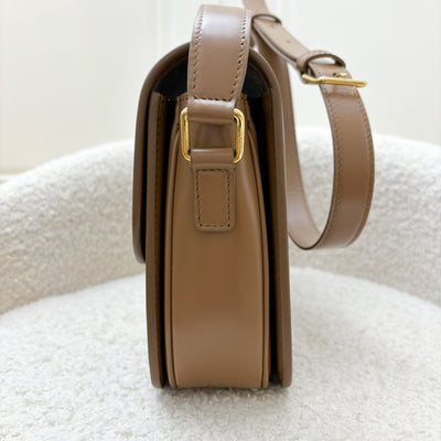 Celine Classique Triomphe Flap Bag in Bronze (Caramel) Shiny Calfskin and GHW