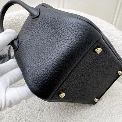 Hermes Mini Lindy in Black Noir Clemence Leather GHW