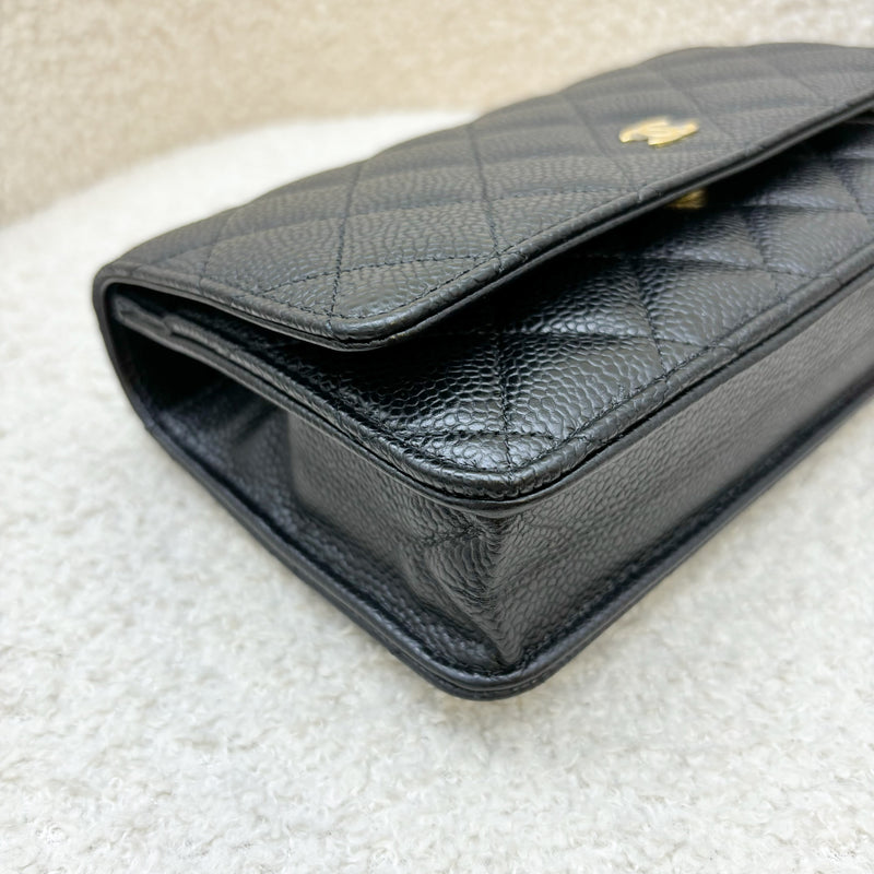 Chanel Classic Wallet on Chain WOC in Black Caviar and GHW