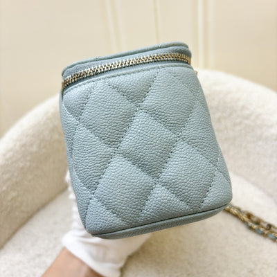 Chanel 22P Small Vanity in Light Blue Caviar and LGHW