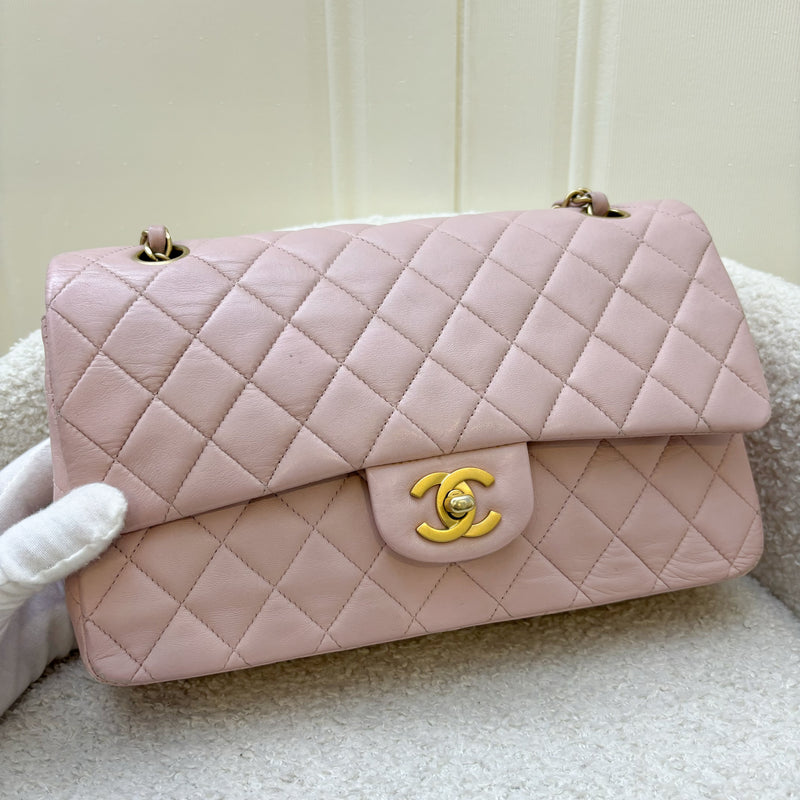 Chanel Vintage Medium Classic Flap CF in Sakura Pink Lambskin and AGHW