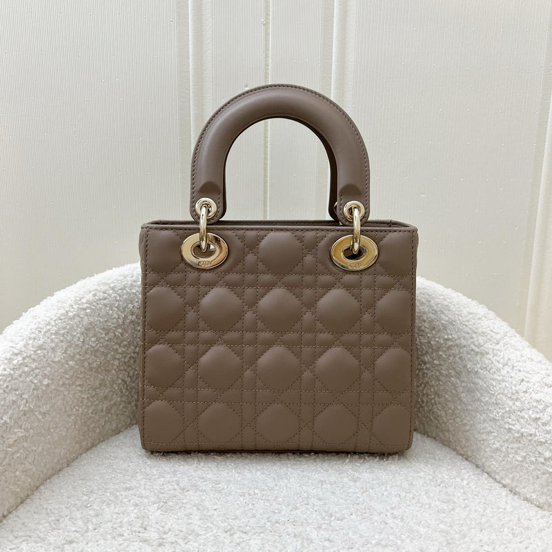 Dior Lady Dior ABCDior Small Bag in Warm Taupe Lambskin and LGHW