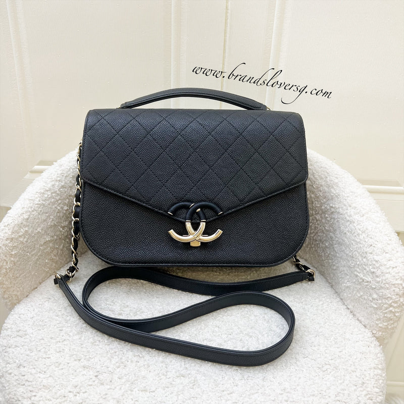 Chanel Thread Around Flap in Black Caviar and LGHW