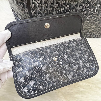 Goyard Saint Louis PM Tote in Gris Grey Goyardine Canvas