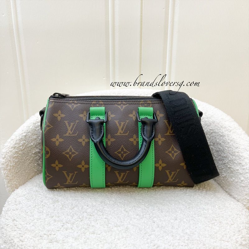 LV Macassar Keepall 25 in Monogram Canvas and Black HW