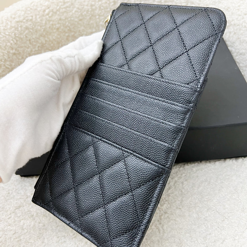 Chanel Classic Phone Pouch / Holder in Black Caviar LGHW