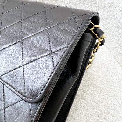 Chanel Vintage Push Lock Square in Black Lambskin GHW