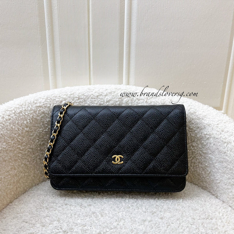 Chanel Classic Wallet on Chain WOC in Black Caviar and GHW