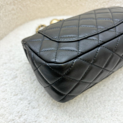 Chanel Pearl Crush Mini Rectangle Flap in Black Lambskin and AGHW