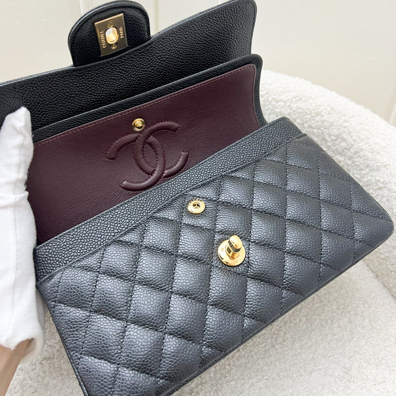 Chanel Small Classic Flap CF in Black Caviar and GHW