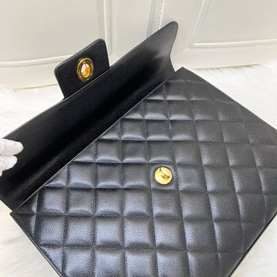 Chanel Vintage Briefcase in Black Caviar and 24K GHW